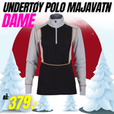 MAJAVATN DAMEPOLO 2-LAGS MERINO SORT/GRÅ (832414489)